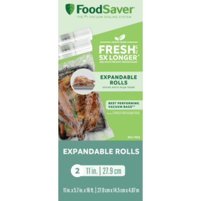 FoodSaver® 11" x 16' Expandable Vacuum Seal Rolls, 2 Pack