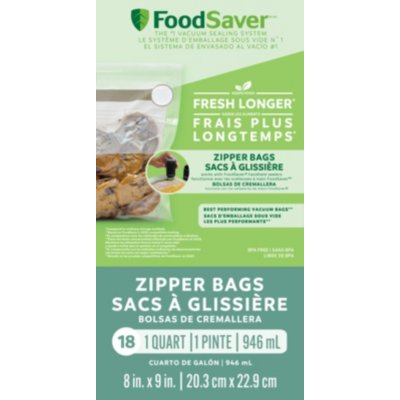 FoodSaver® Vacuum Zipper Quart Bags, 18 Count 