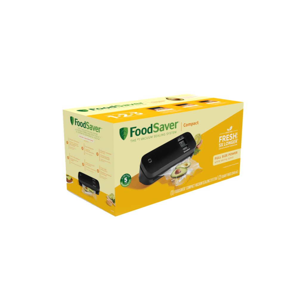 FoodSaver Compact Vacuum Sealer w/ VacLoc Bags and Rolls 