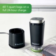 cordless handheld vacuum sealer fills 60 quart bags on 24 hour charge image number 4