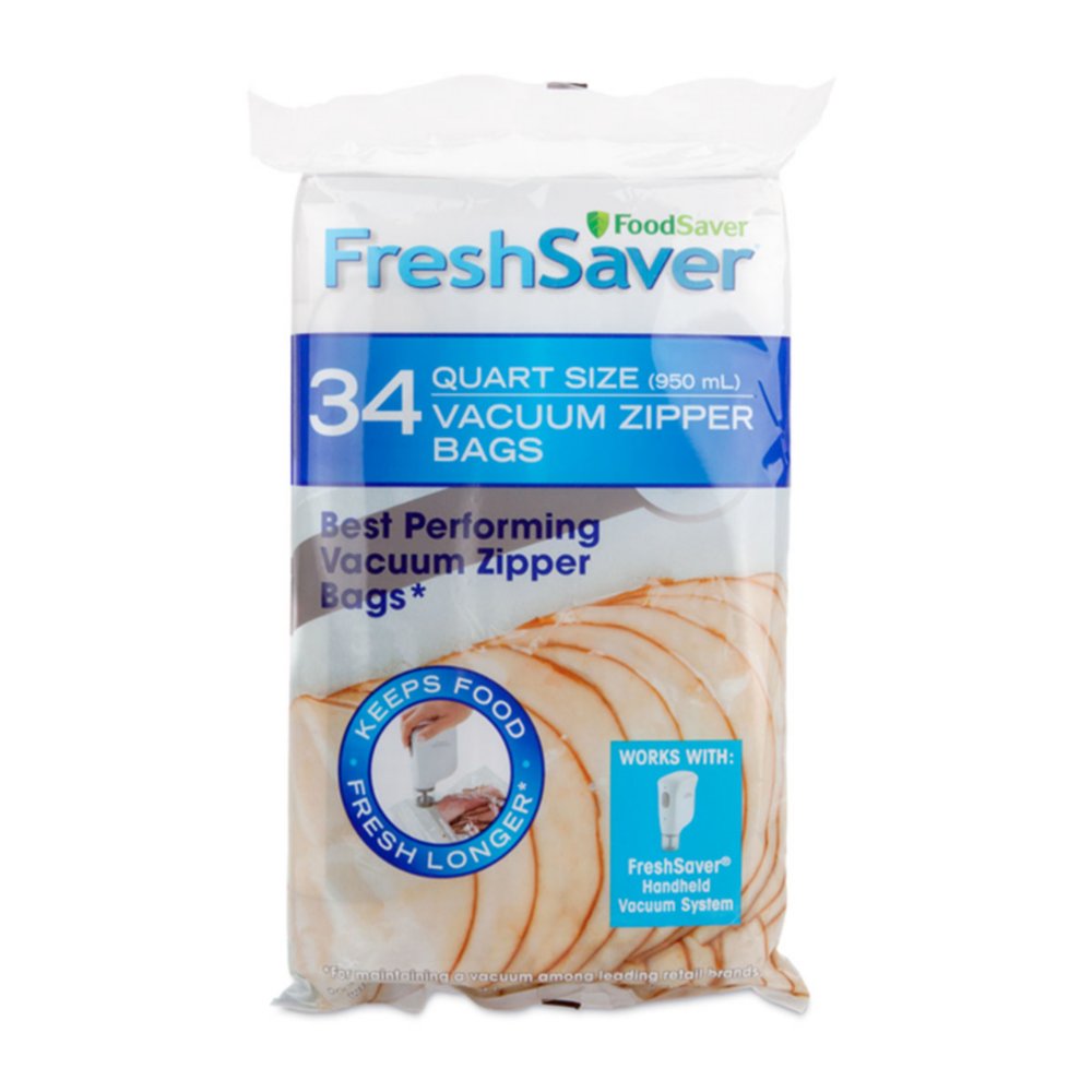 FoodSaver FreshSaver Refrigerator Gallon Zipper Vacuum Sealing Bags 15 Bags New 