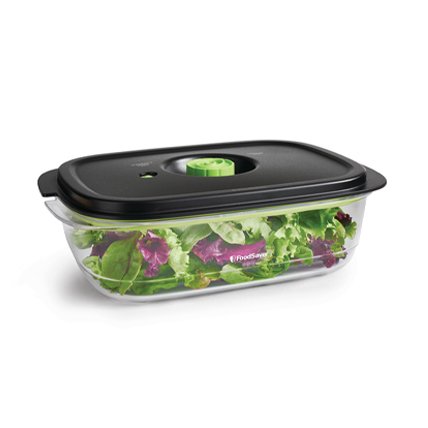 salad in vacuum food storage container