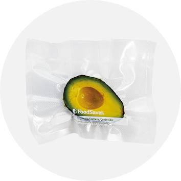 sealed bag around avocado