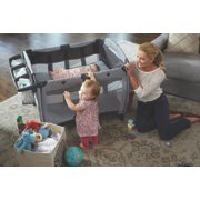 pack n play play yard setup in home with infant inside image number 8
