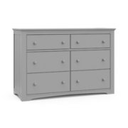 hadley 6 drawer dresser in pebble gray image number 1