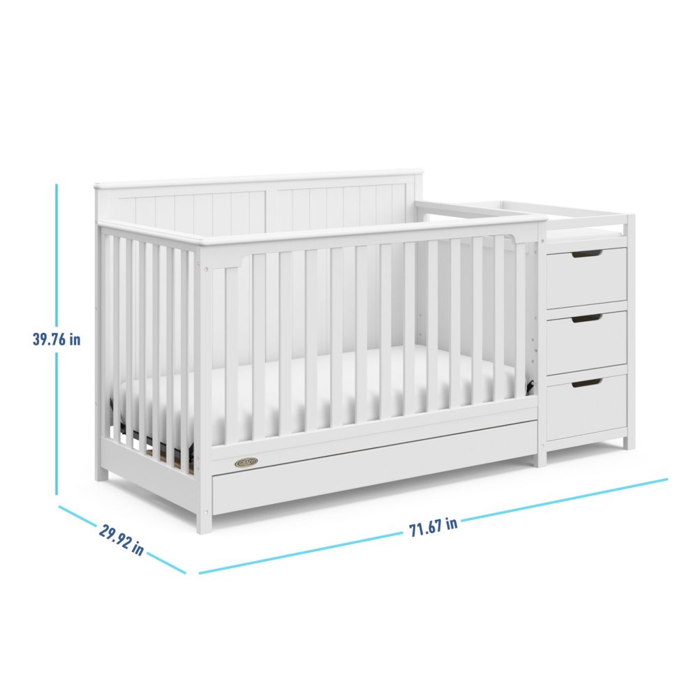 White and hotsell grey cot bed