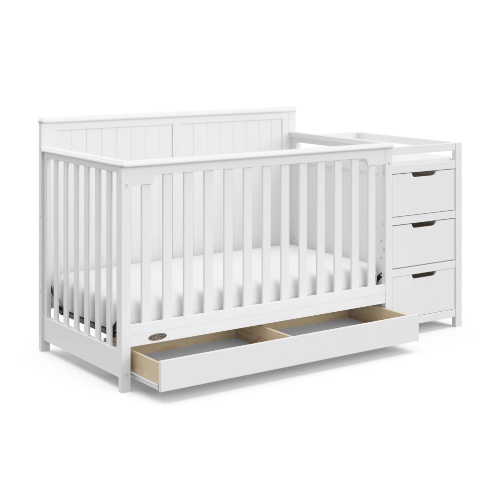 4 in 1 crib and hot sale changing table