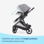 slide 2 me seat raises to three height positions to bring baby closer to you image number 2