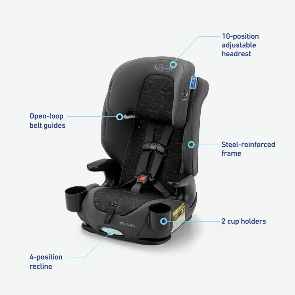 Nautilus 2.0 3 in 1 Harness Booster Car Seat Graco Baby