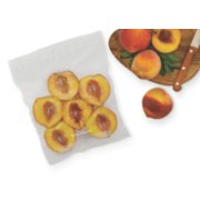 Peaches in vacuum sealed bag and on cutting board image number 4