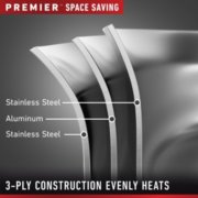premier stainless steel, aluminum, stainless steel, 3 ply construction heats evenly image number 3
