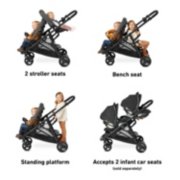 Graco ready to grow double best sale stroller positions