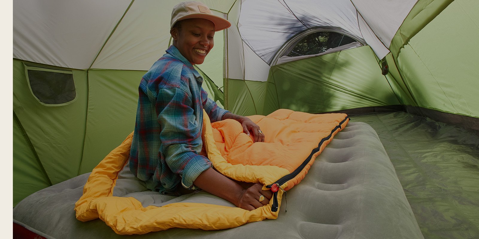 Tents and sleeping bags for clearance sale