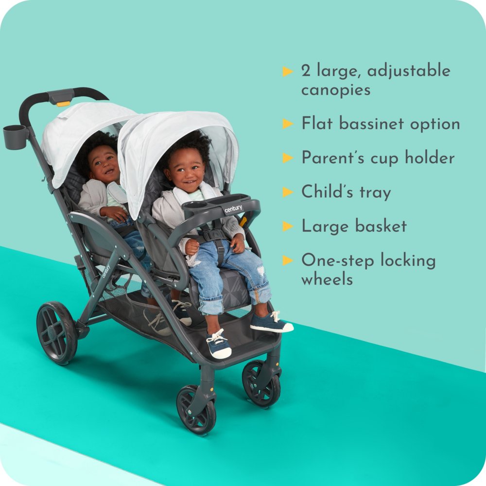 Single to hotsell double stroller clips