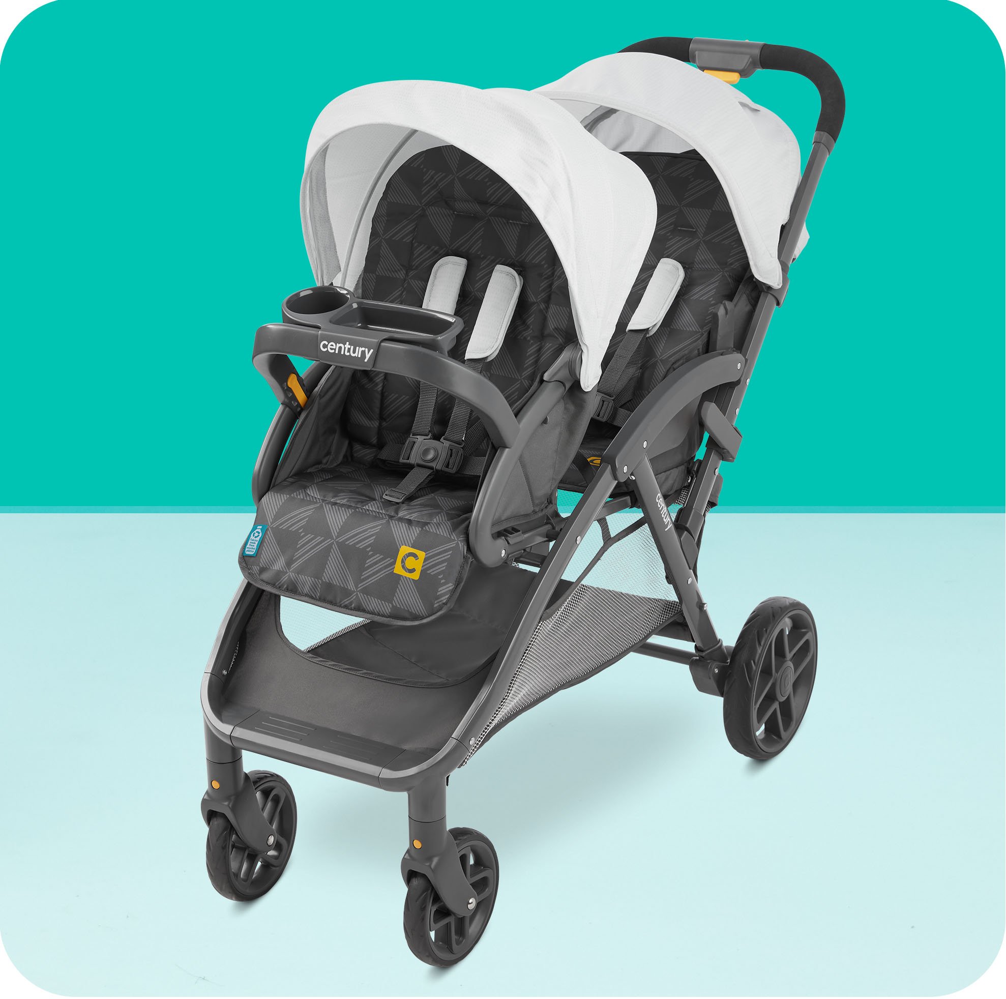 Double stroller front outlet to back