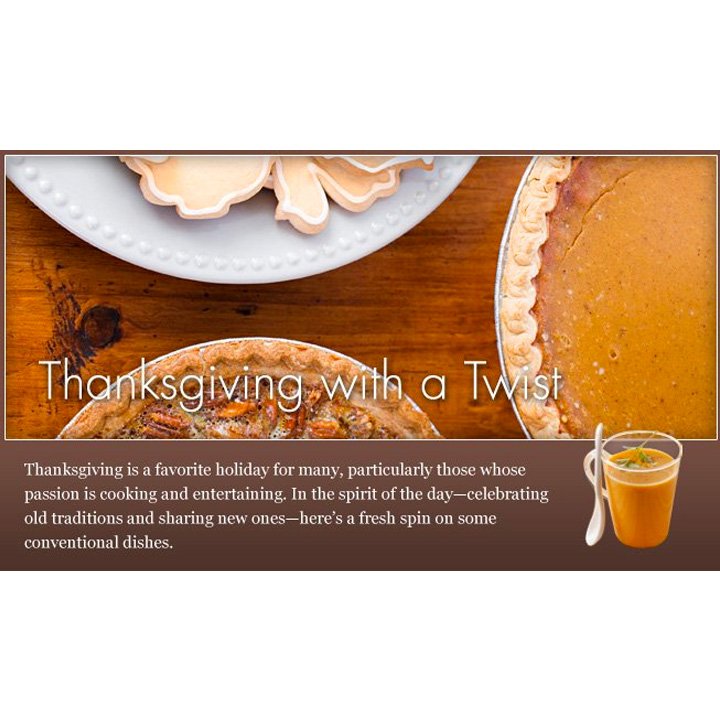 Thanksgiving with a twist with a spin on conventional dishes