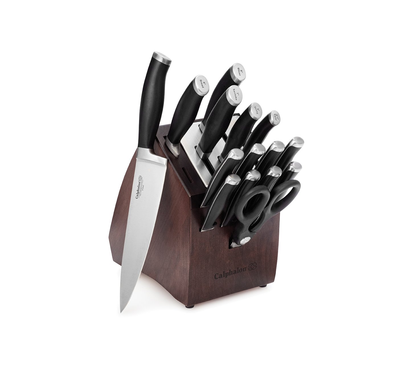 Calphalon 4 Slot Stainless Steel Toaster & Katana Series Knife Block Set