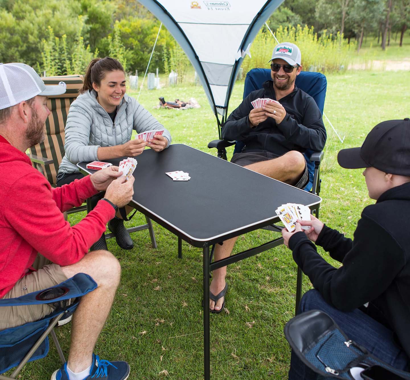 Coleman camping store table and chairs