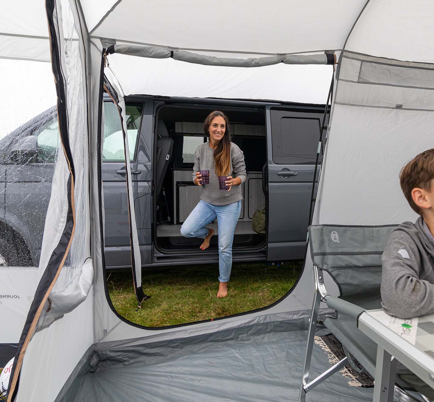 Coleman pop shop up camper awning