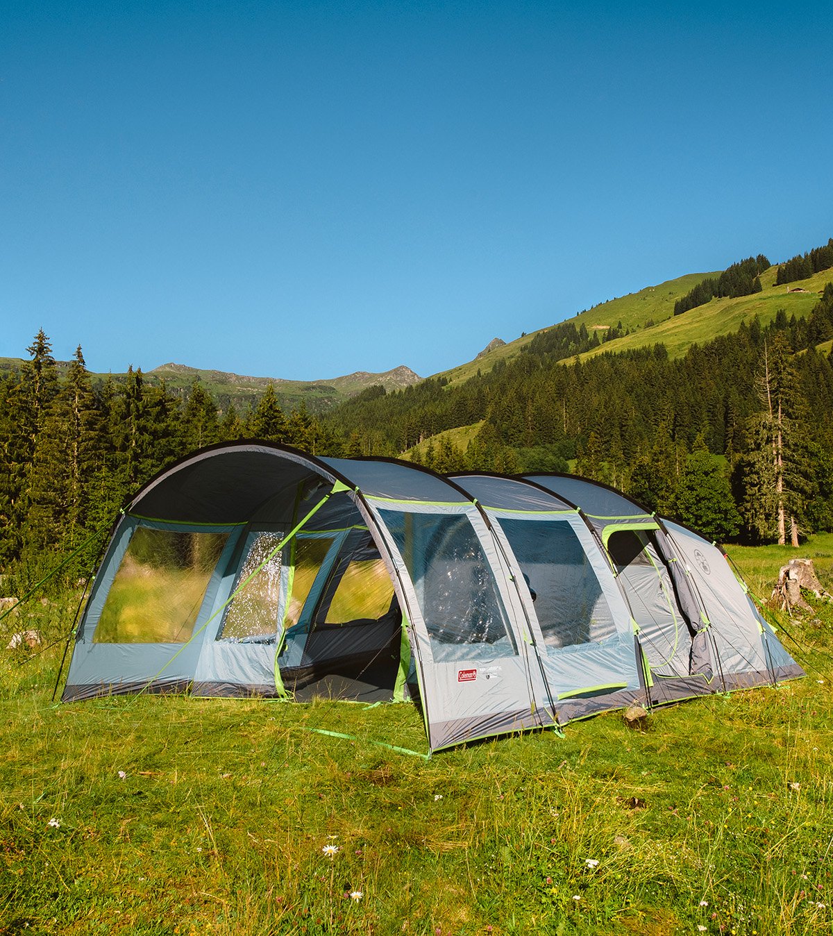 Tenda de campismo, Coleman Spruce Falls 4, 4 pessoas, Verde/Cinza -  Dancovershop PT