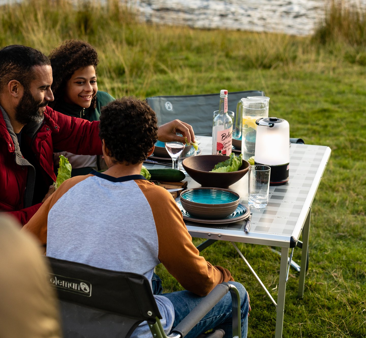 Coleman folding cheap chair with table