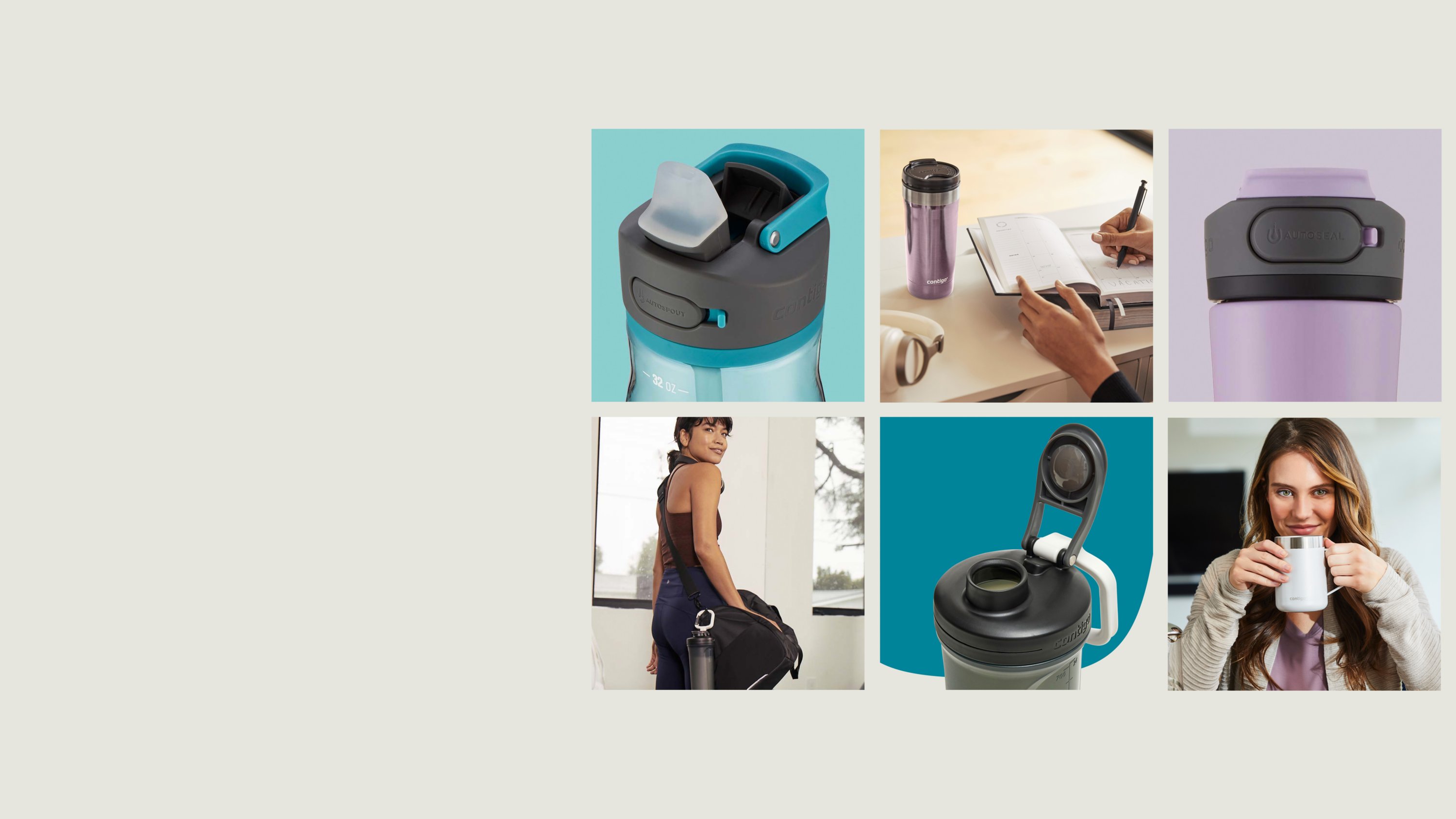 photo montage of beverage containers