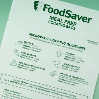 Foodsaver Microwavable Meal Prep Bags, 1 Quart, 16 ct